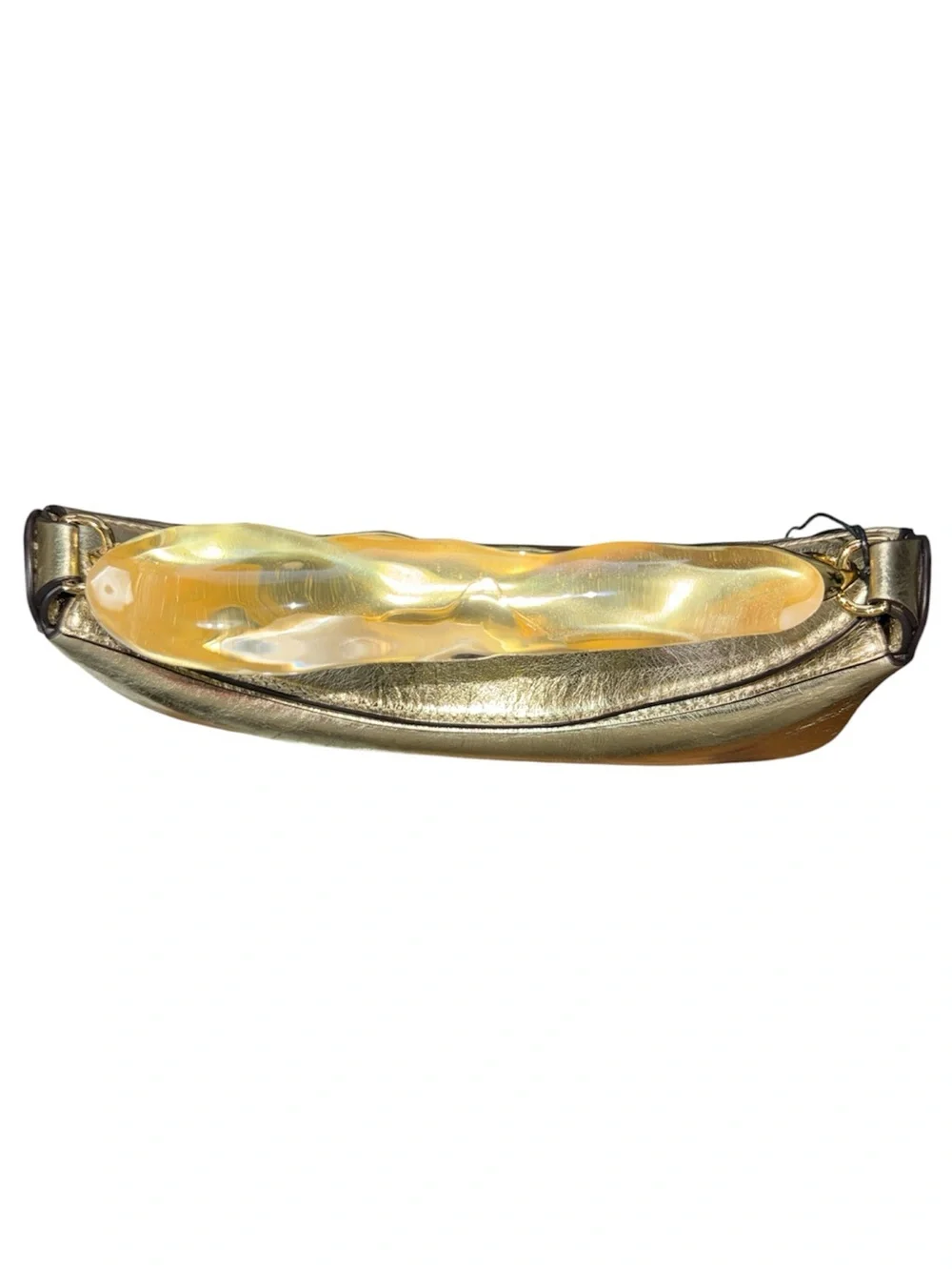 ALEXIS BITTAR  Water Stone Handle Leather Handbag